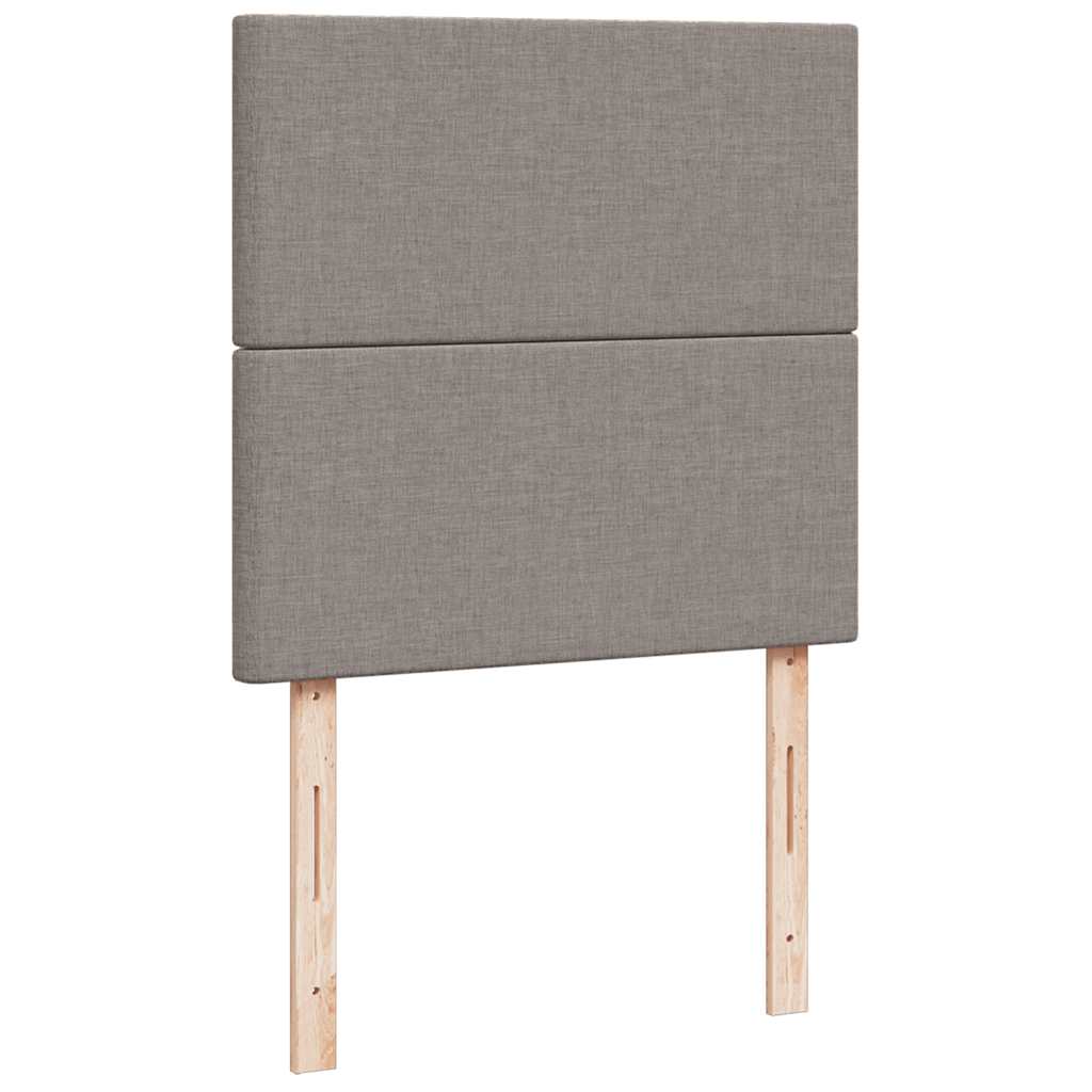 vidaXL Κρεβάτι Boxspring με Στρώμα Taupe 90x190 εκ.Υφασμάτινο
