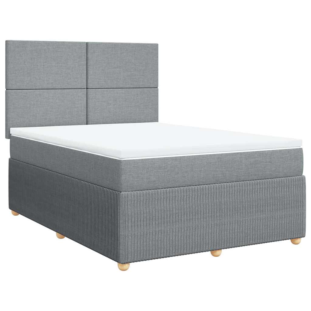vidaXL Κρεβάτι Boxspring με Στρώμα Αν. Πράσινο 160x200εκ Υφασμάτινο