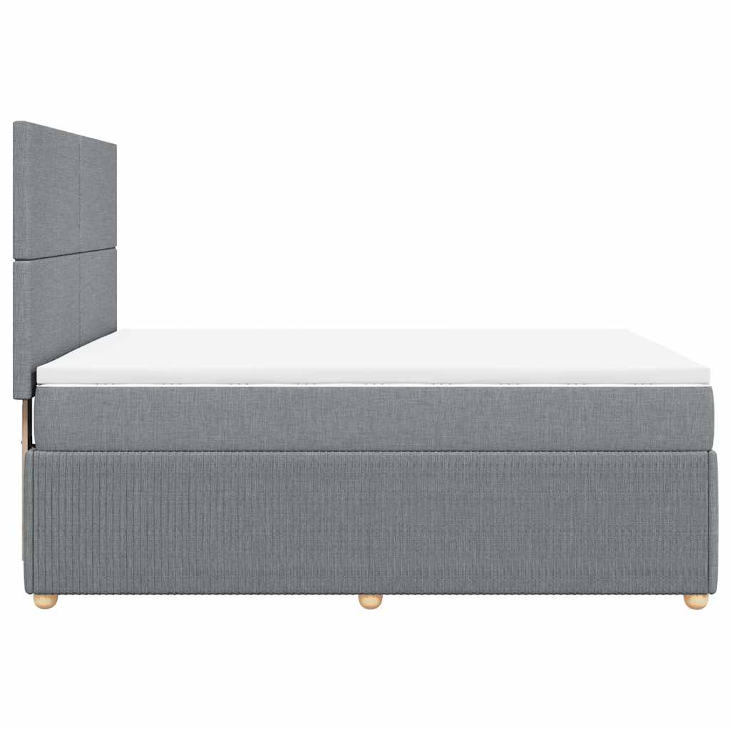 vidaXL Κρεβάτι Boxspring με Στρώμα Αν. Πράσινο 160x200εκ Υφασμάτινο