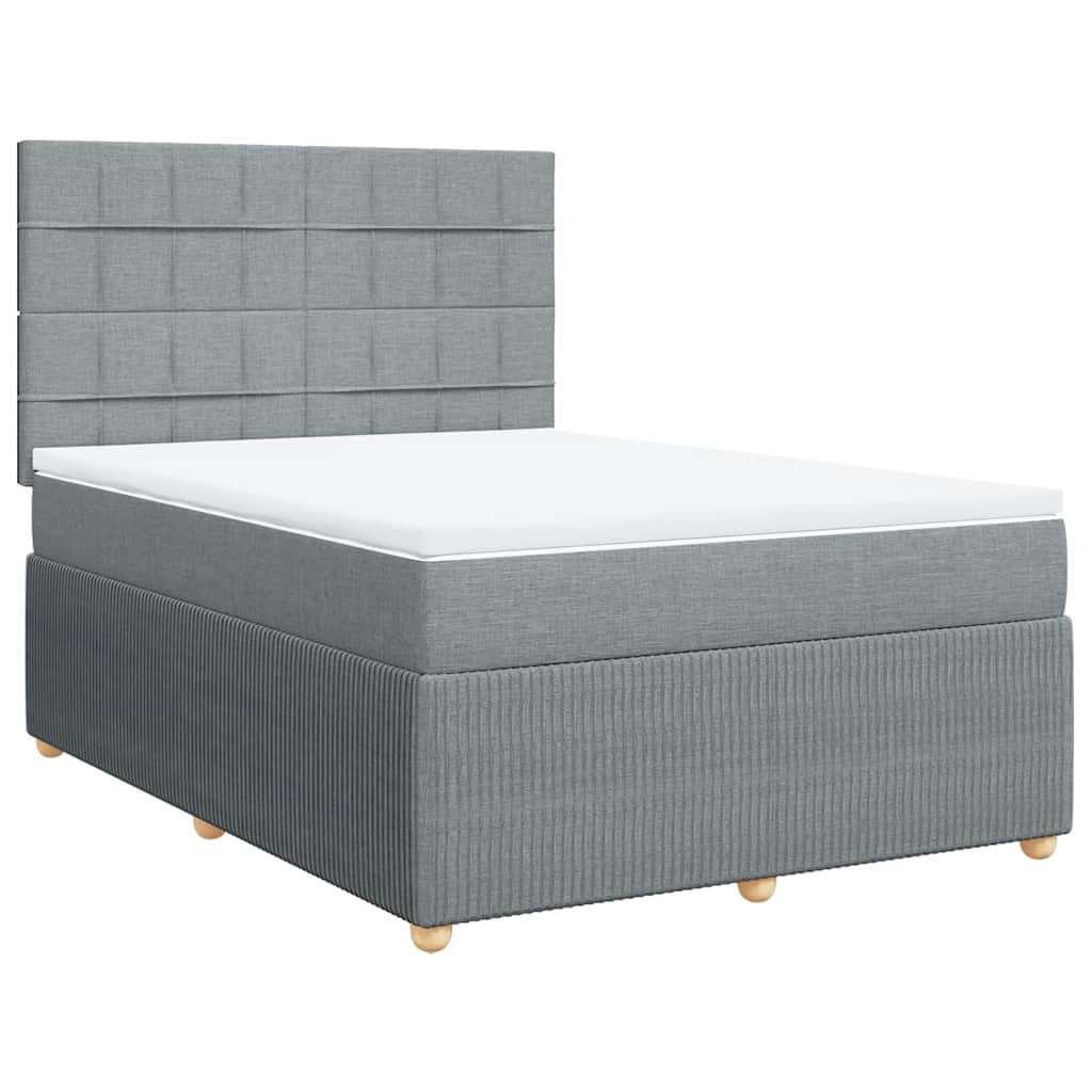 vidaXL Κρεβάτι Boxspring με Στρώμα Αν. Πράσινο 160x200εκ Υφασμάτινο