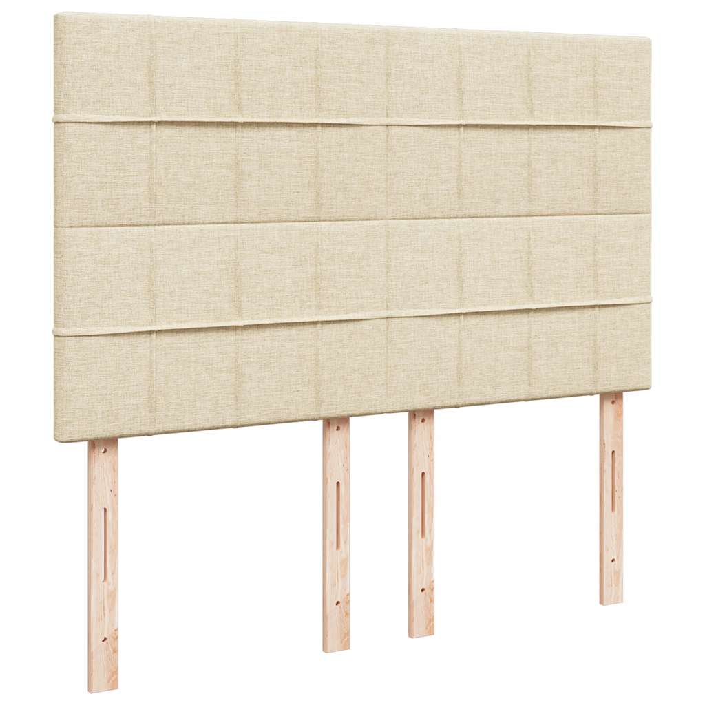 vidaXL Κρεβάτι Boxspring με Στρώμα Κρεμ 160x200 εκ. Υφασμάτινο
