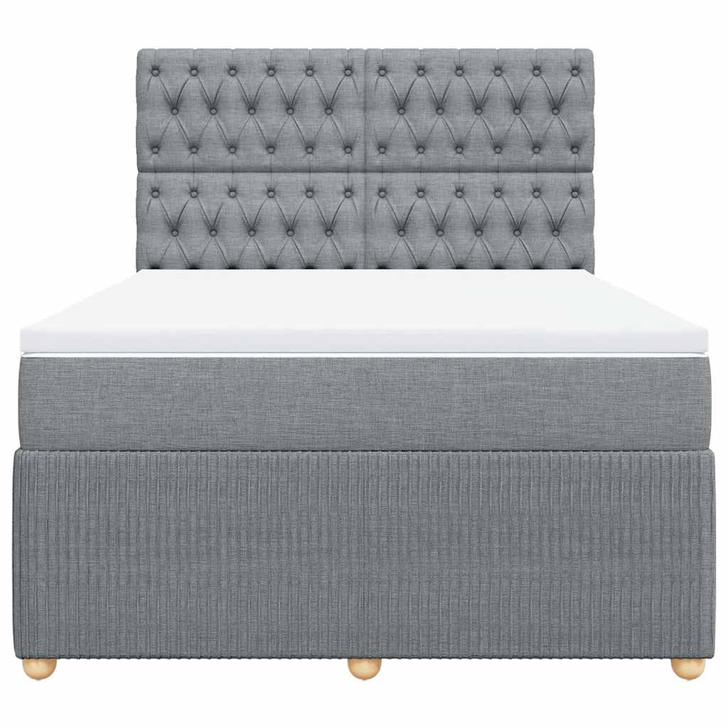 vidaXL Κρεβάτι Boxspring με Στρώμα Αν. Πράσινο 160x200εκ Υφασμάτινο