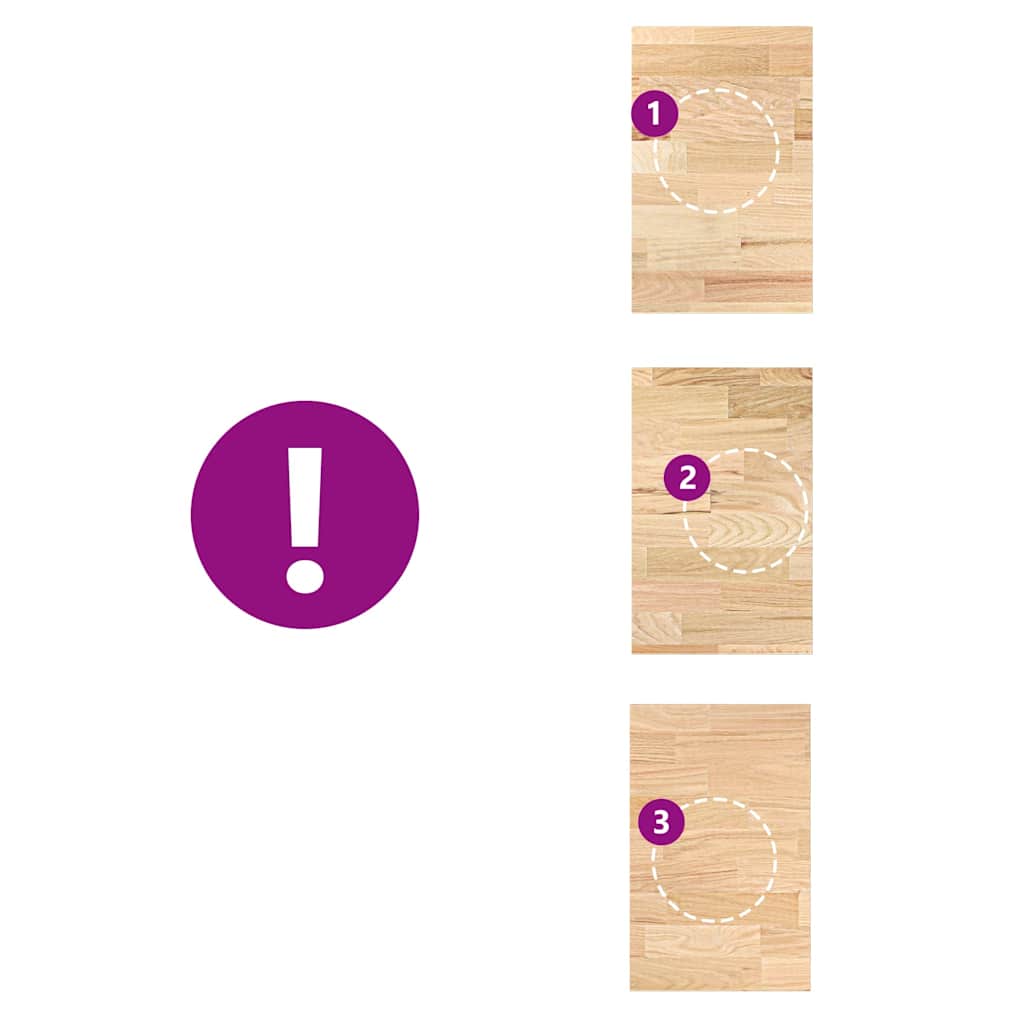 vidaXL πάγκος εργασίας κουζίνας 40x63,5x2,7 εκ.στερεό δρυς ορθογώνιο