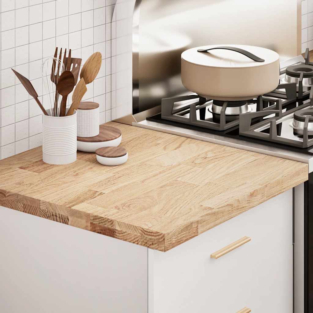 vidaXL πάγκος εργασίας κουζίνας 60x63,5x4 εκ. στερεό δρυς ορθογώνιο