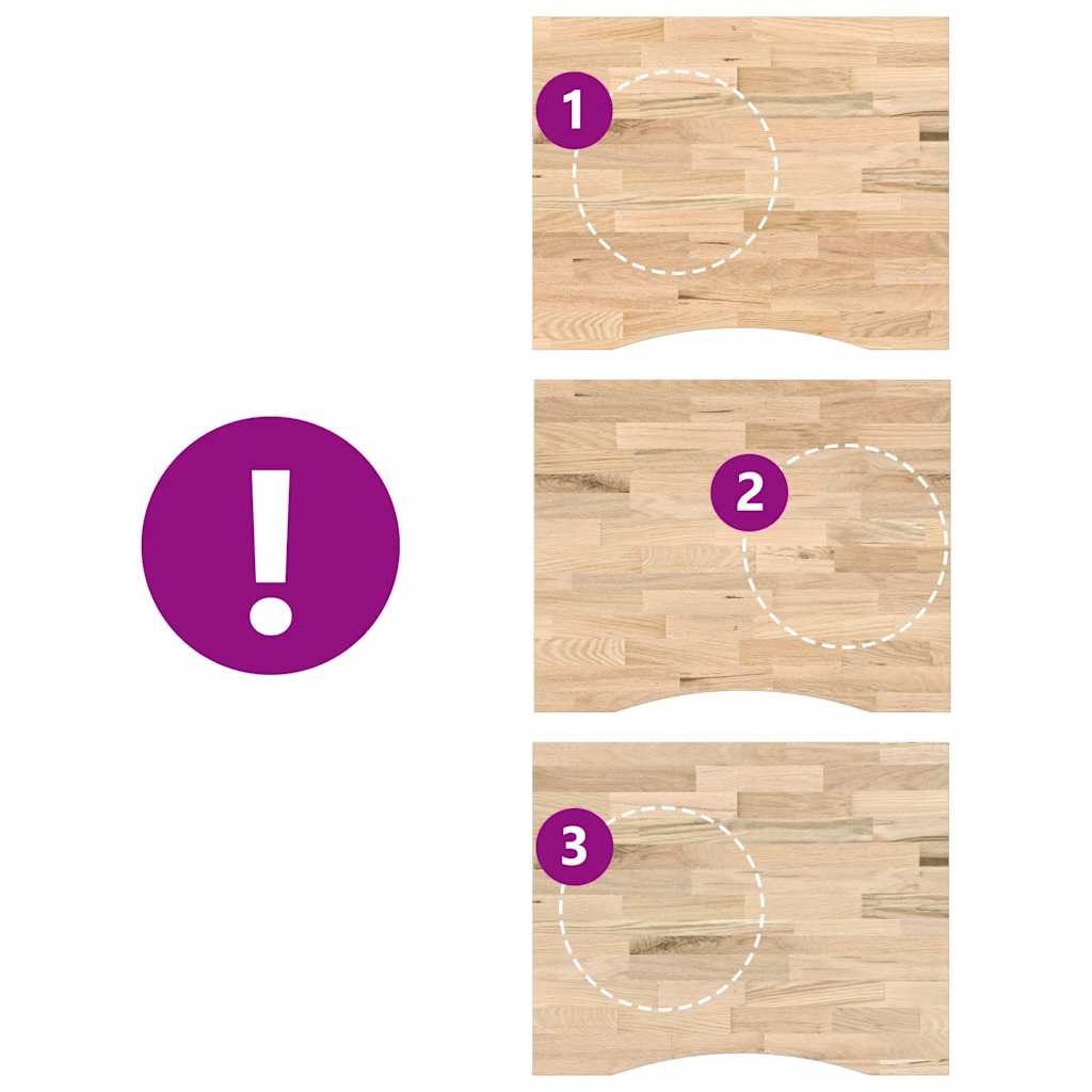 VidaXL Επιτραπέζια Επιφάνεια Ακατέργαστη Μασίφ Ξύλο Δρυς Ορθογώνια