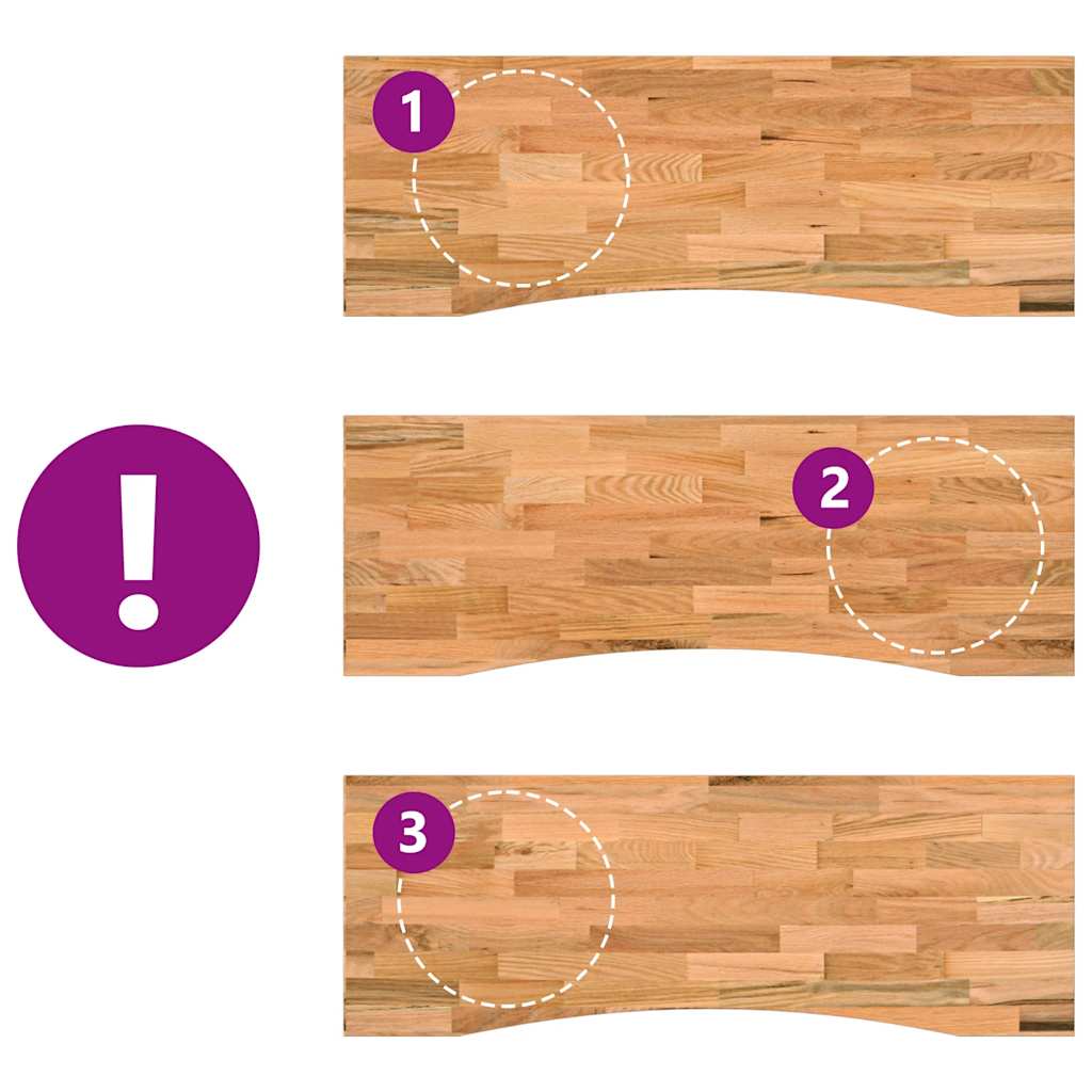 vidaXL Επιφάνεια Τραπεζιού Ορθογώνιος 140x60x2,5 εκ. Μασίφ Ξύλο Δρυός