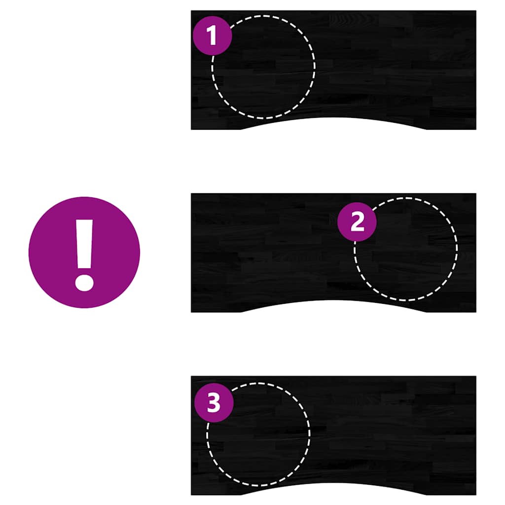 vidaXL Επιφάνεια Τραπεζιού Ορθογώνιος 120x50x2,5 εκ. Μασίφ Ξύλο Δρυός