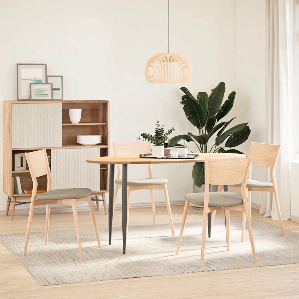 vidaXL Επιτραπέζια επιφάνεια 140x60x2 εκ. από Μασίφ Ξύλο Δρυός Οβάλ