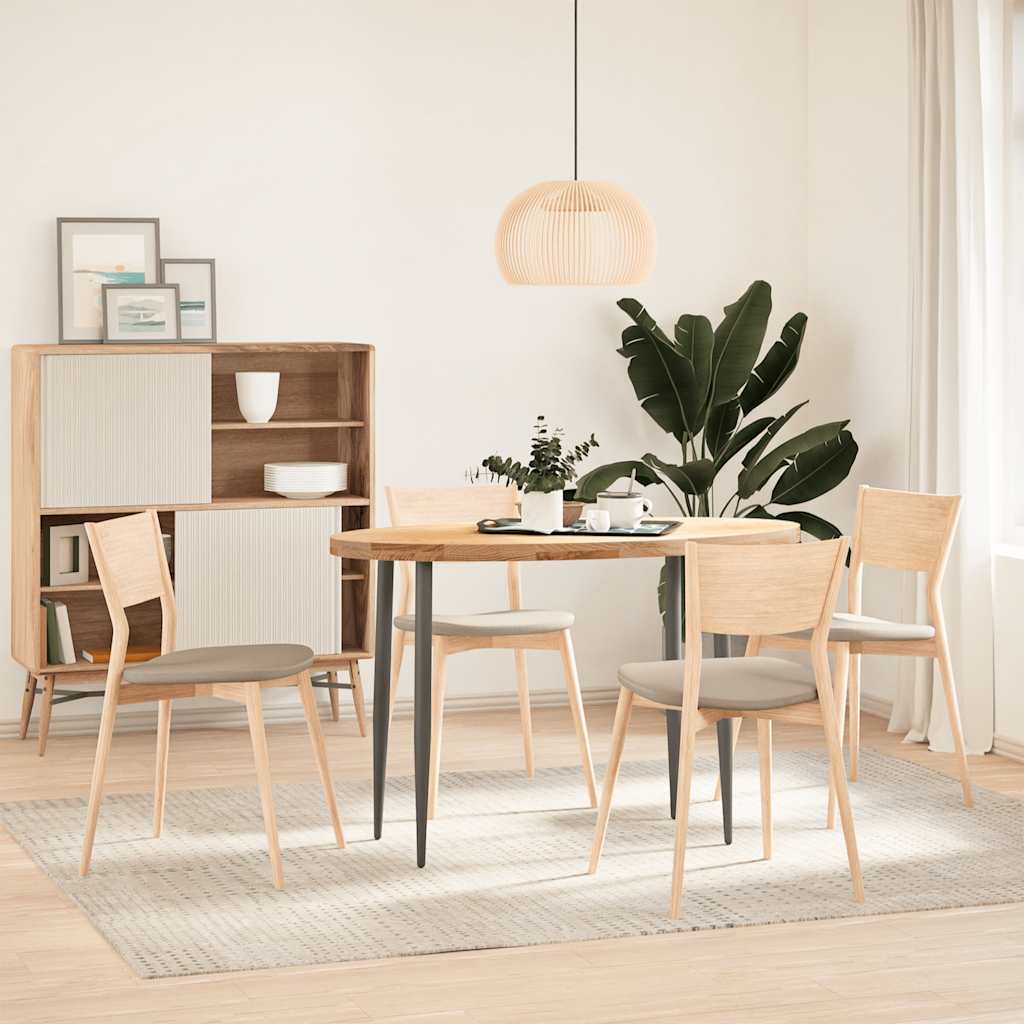 vidaXL Επιτραπέζια επιφάνεια 120x60x4 εκ. από Μασίφ Ξύλο Δρυός Οβάλ