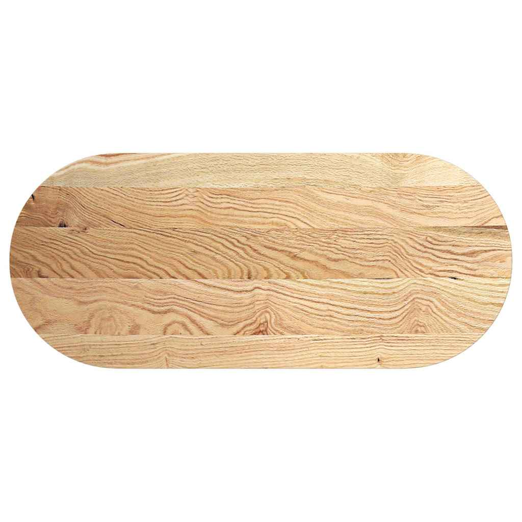vidaXL Επιτραπέζια επιφάνεια 140x60x4 εκ. από Μασίφ Ξύλο Δρυός Οβάλ