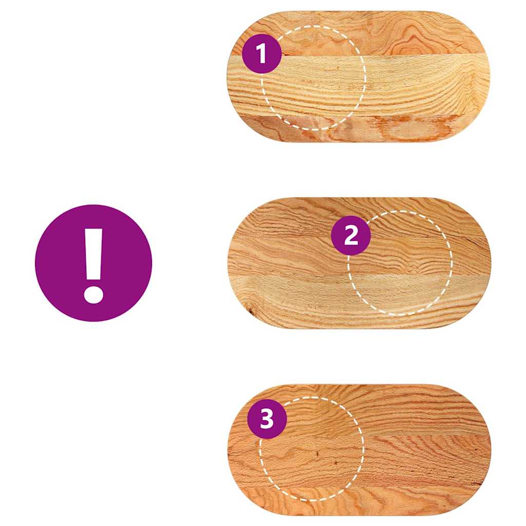 vidaXL Επιτραπέζια επιφάνεια Ανοιχτό Καφέ 80x40x2 εκ. Ξύλο Δρυός Οβάλ