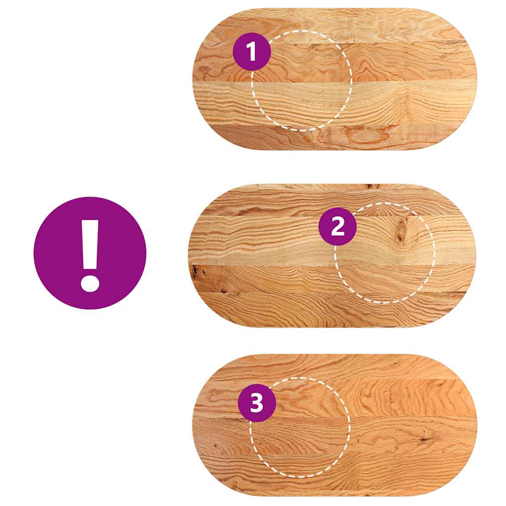 vidaXL Επιτραπέζια επιφάνεια Ανοιχτό Καφέ 100x50x2 εκ. Ξύλο Δρυός Οβάλ