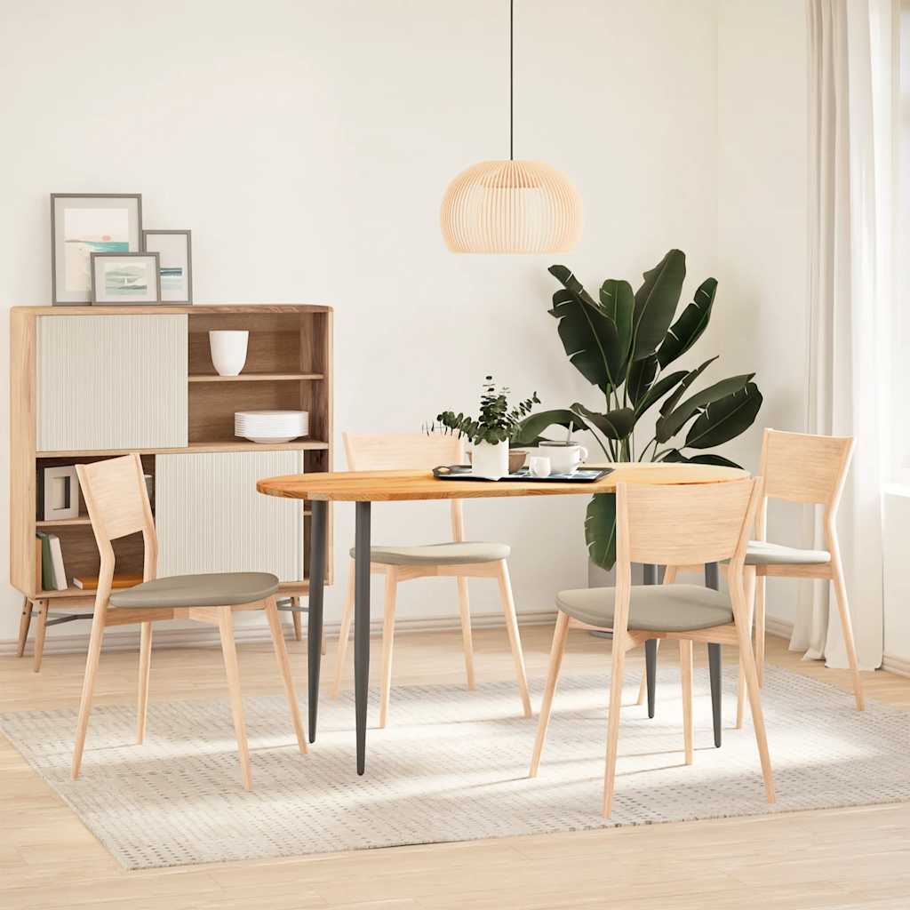 vidaXL Επιτραπέζια επιφάνεια Ανοιχτό Καφέ 140x60x2 εκ. Ξύλο Δρυός Οβάλ