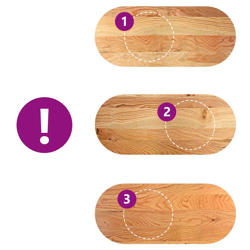 vidaXL Επιτραπέζια επιφάνεια Ανοιχτό Καφέ 140x60x2 εκ. Ξύλο Δρυός Οβάλ