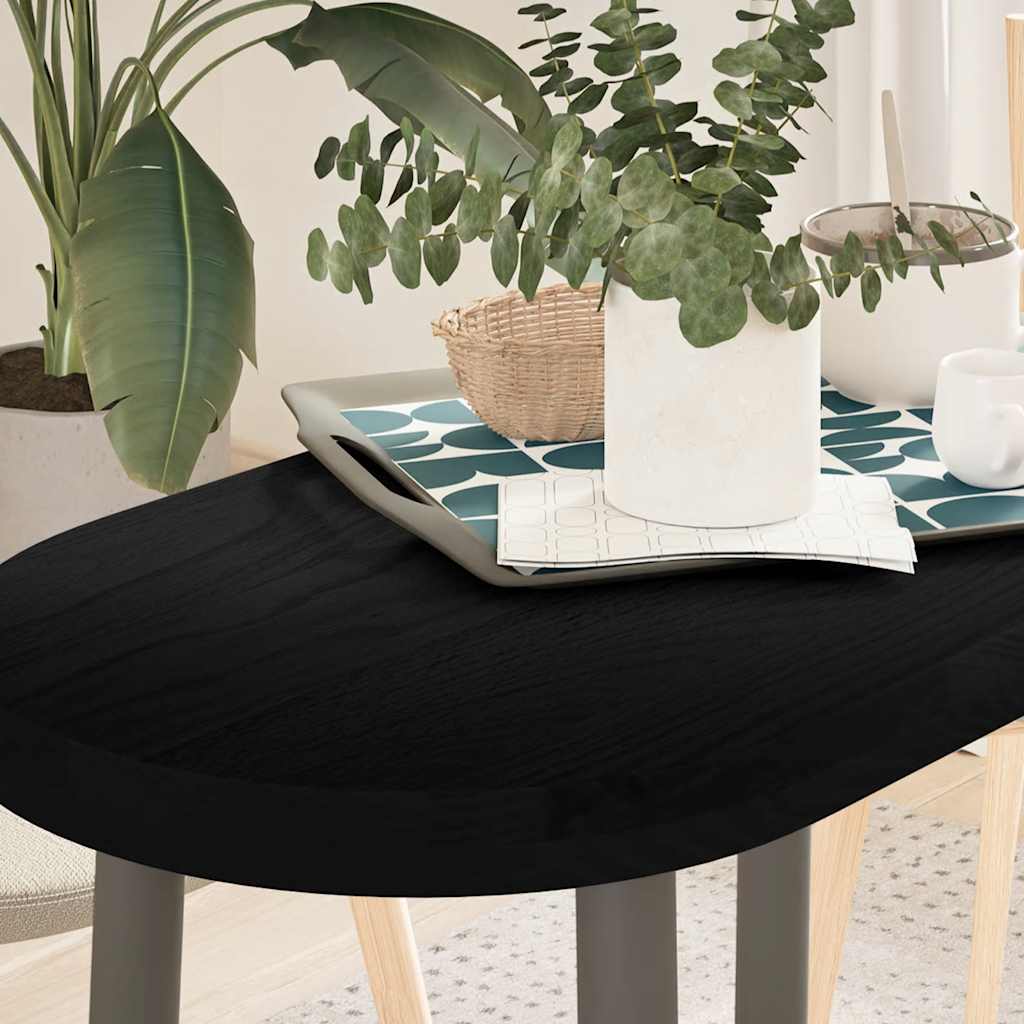 vidaXL Επιτραπέζια επιφάνεια Σκούρο Καφέ 80x40x4 εκ. Ξύλο Δρυός Οβάλ