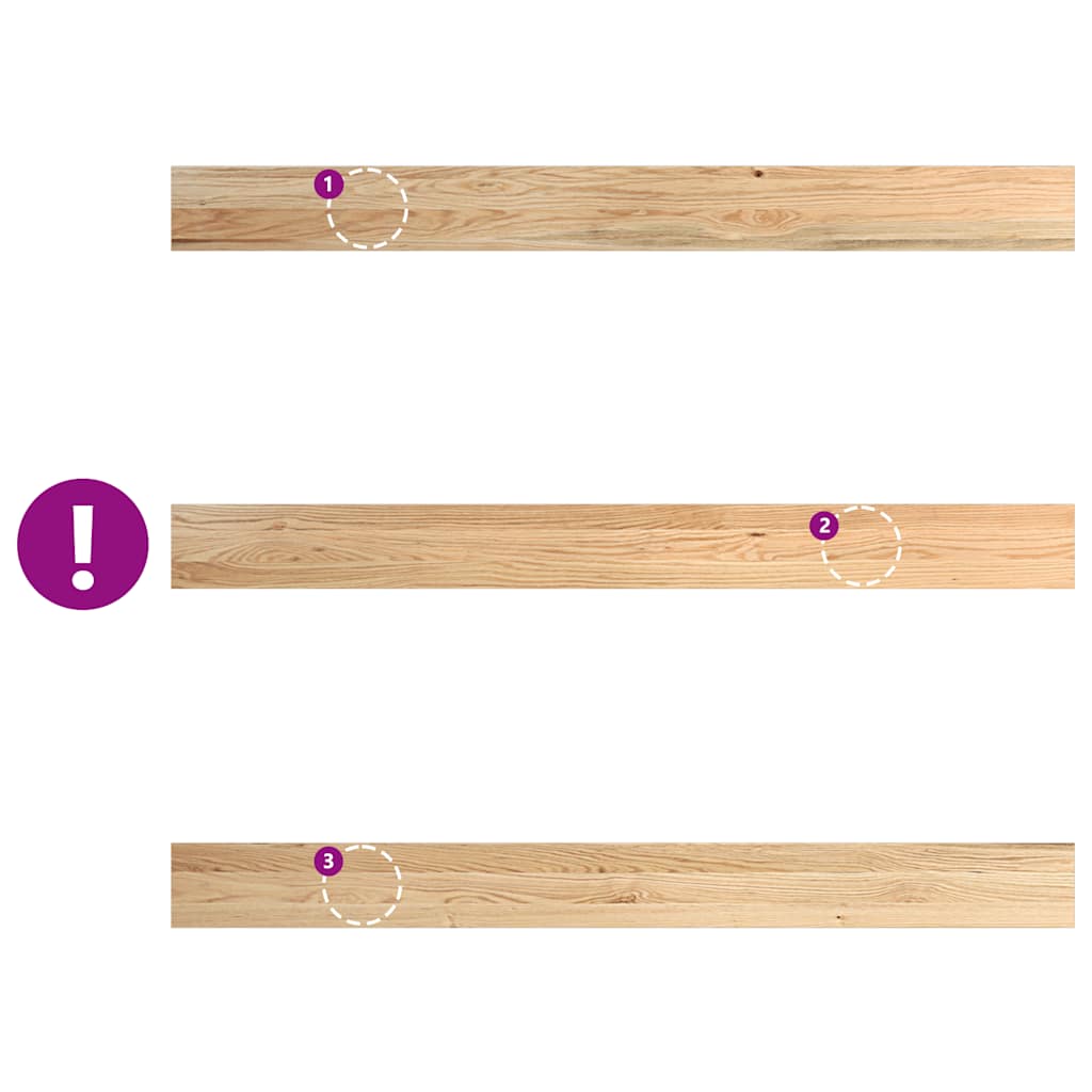 vidaXL Περβάζια παραθύρων 2 τεμ. 160x15x2 εκ. Ακατέργαστο Μασίφ Δρυός