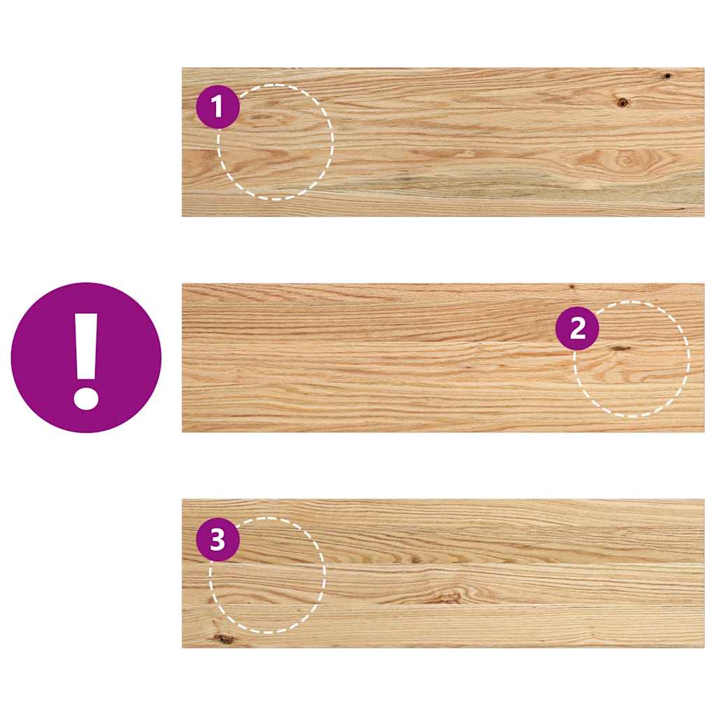 vidaXL Περβάζια παραθύρων 2 τεμ. 70x20x2 εκ. Ακατέργαστο Μασίφ Δρυός