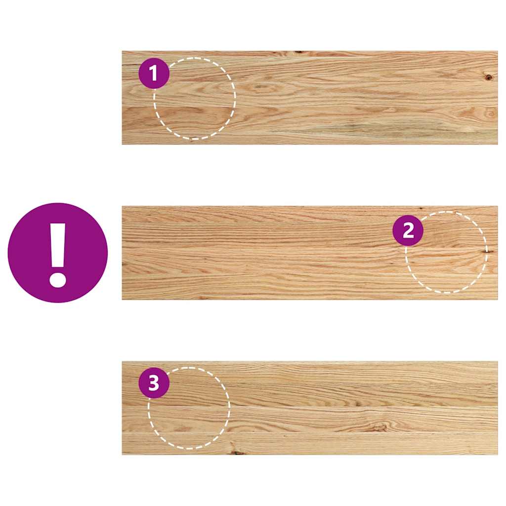 vidaXL Περβάζια παραθύρων 2 τεμ. 80x20x2 εκ. Ακατέργαστο Μασίφ Δρυός