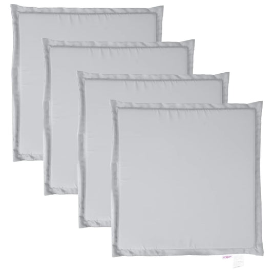 vidaXL Μαξιλάρια Καθίσματος Κήπου 4 Τεμ. Τετράγωνα Αν. Γκρι 45x45x2εκ.