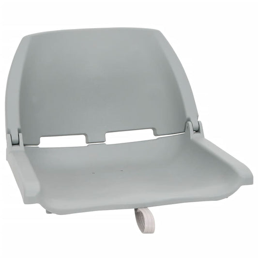 vidaXL Κάθισμα Σκάφους Πτυσσόμ. 2 τεμ. Γκρι 48x51x41 εκ Χωρίς Μαξιλάρι