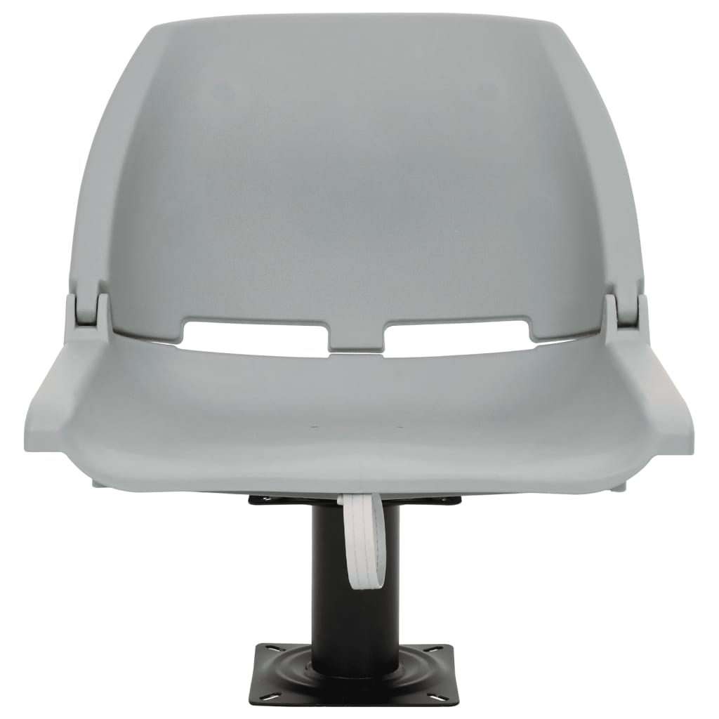 vidaXL Κάθισμα Σκάφους Πτυσσόμ. 2 τεμ. Γκρι 48x51x41 εκ Χωρίς Μαξιλάρι