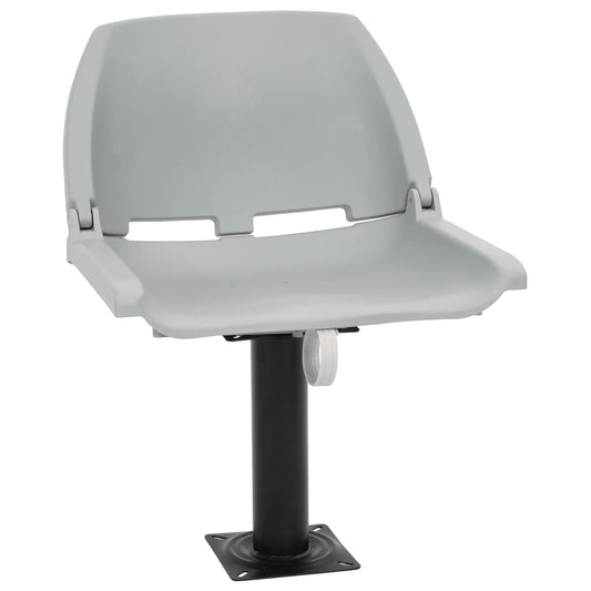 vidaXL Κάθισμα Σκάφους Πτυσσόμ. 2 τεμ. Γκρι 48x51x41 εκ Χωρίς Μαξιλάρι
