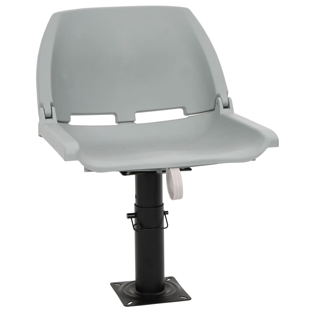 vidaXL Κάθισμα Σκάφους Πτυσσόμ. 2 τεμ. Γκρι 48x51x41 εκ Χωρίς Μαξιλάρι