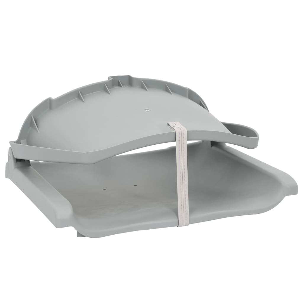 vidaXL Κάθισμα Σκάφους Πτυσσόμ. 2 τεμ. Γκρι 48x51x41 εκ Χωρίς Μαξιλάρι