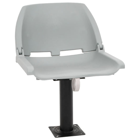 vidaXL Κάθισμα Σκάφους Πτυσσόμ. 4 τεμ. Γκρι 48x51x41 εκ Χωρίς Μαξιλάρι