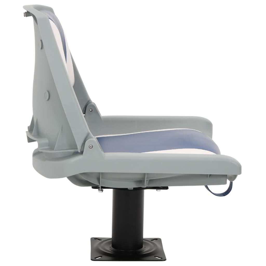 vidaXL Κάθισμα Σκάφους Πτυσσόμενο 4 τεμ. Μπλε/Λευκό 48x51x41 εκ.