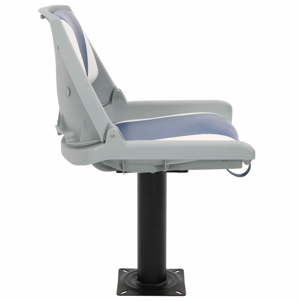 vidaXL Κάθισμα Σκάφους Πτυσσόμενο 4 τεμ. Μπλε/Λευκό 48x51x41 εκ.