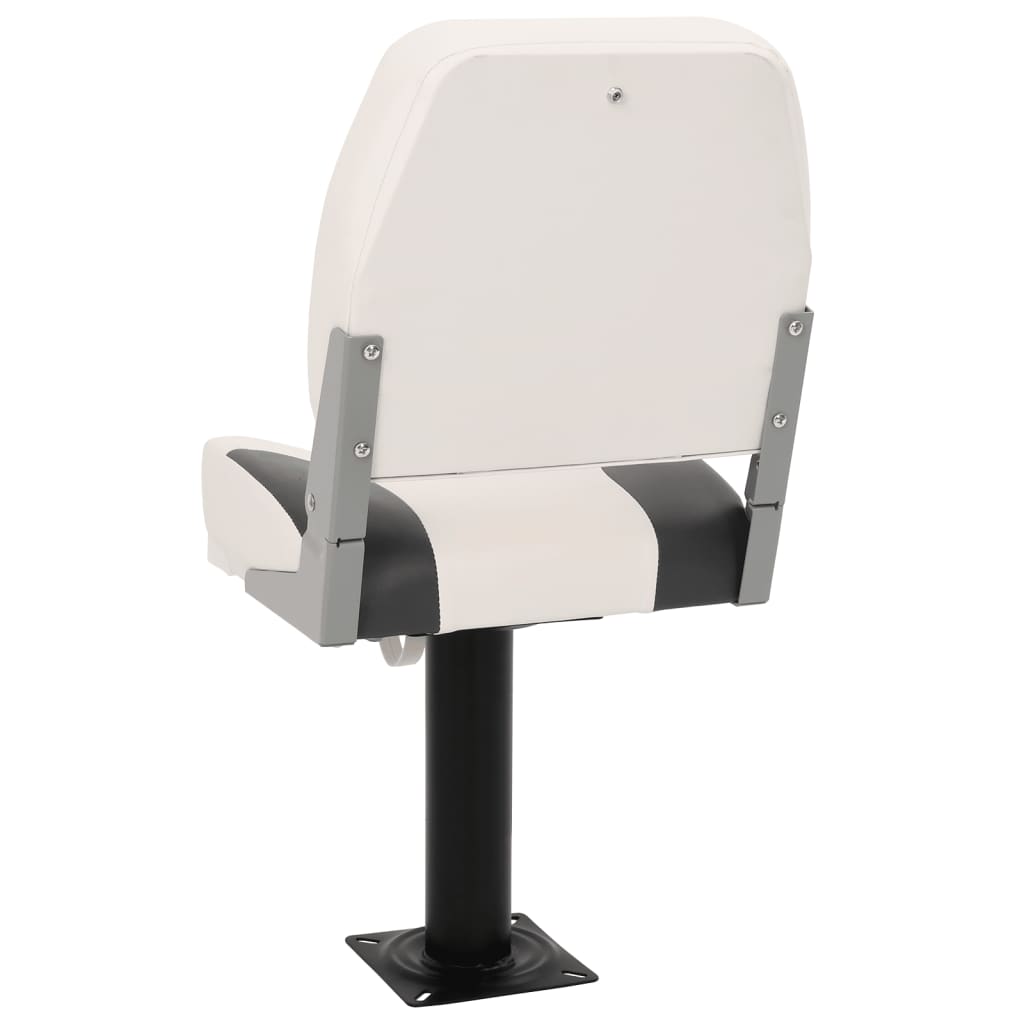 vidaXL Πτυσσόμενο Κάθισμα Σκάφους 1 Σετ με Χαμηλή Πλάτη και Ιμάντα Στερέωσης