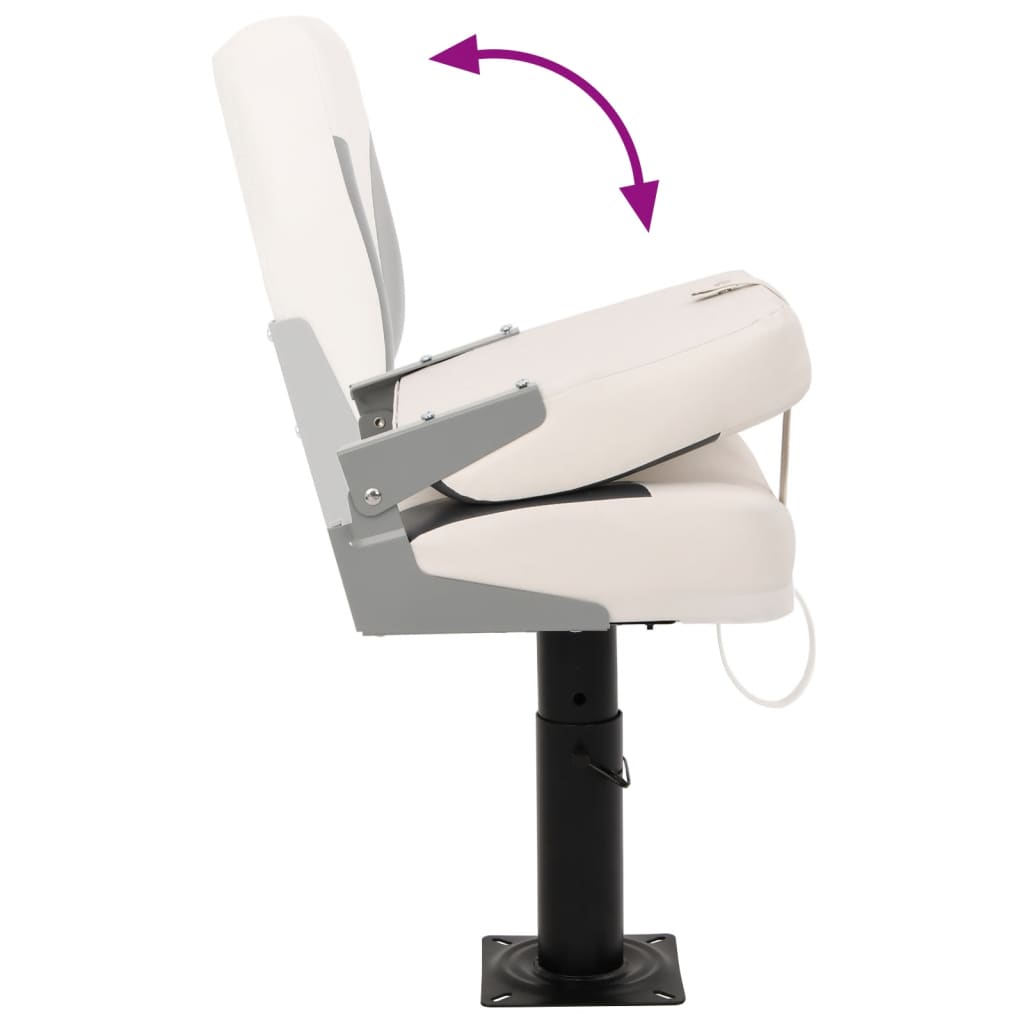 vidaXL Πτυσσόμενο Κάθισμα Σκάφους 2 Σετ με Χαμηλή Πλάτη