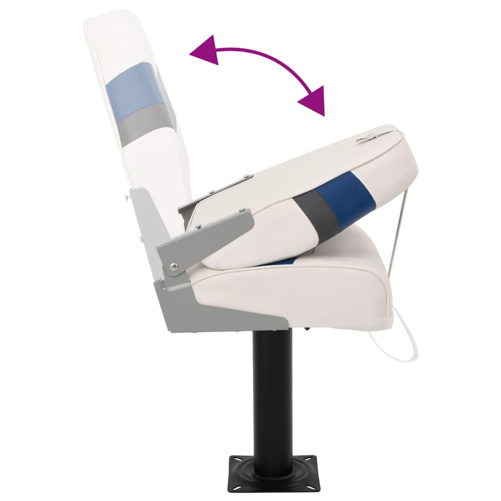 vidaXL Κάθισμα Σκάφους Σετ 4 τεμ. με Ψηλή Πλάτη Αναδιπλούμενο