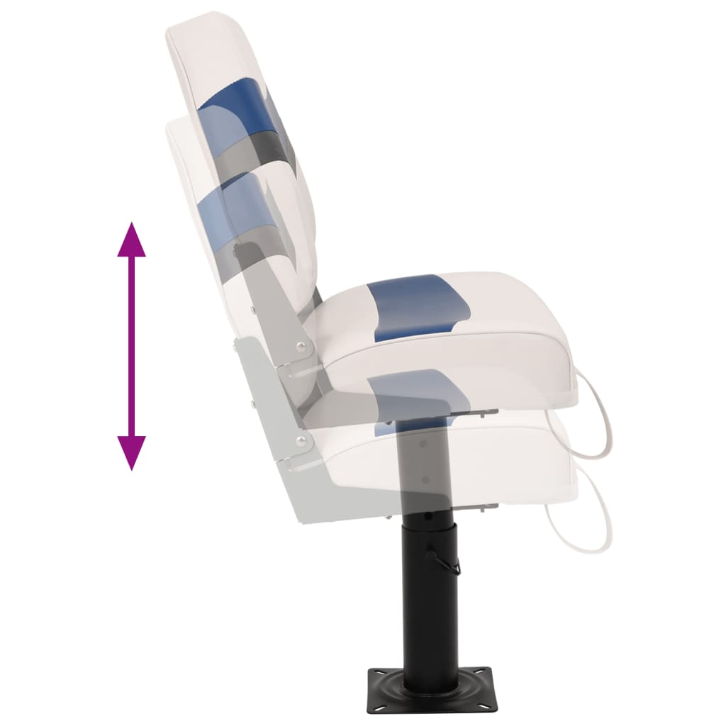 vidaXL Κάθισμα Σκάφους Σετ 4 τεμ. με Ψηλή Πλάτη Αναδιπλούμενο