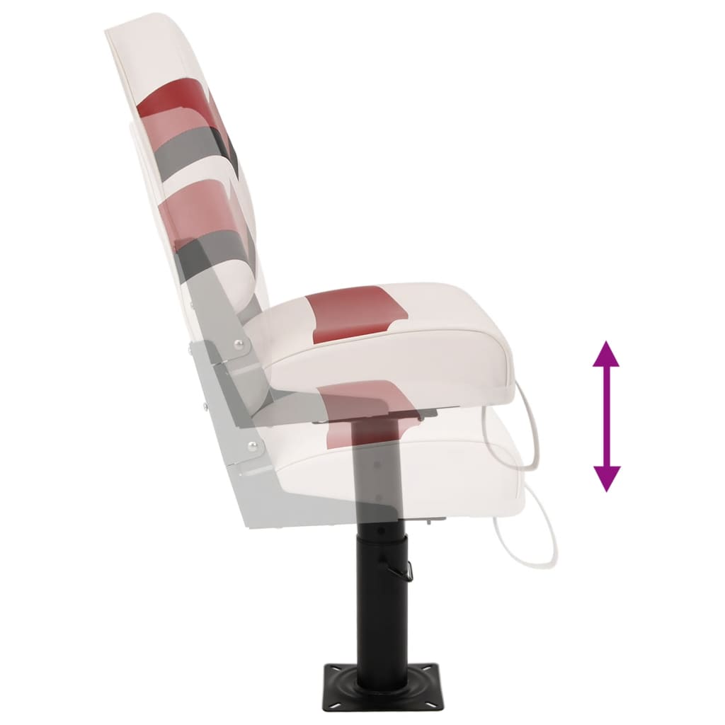 vidaXL Κάθισμα Σκάφους Σετ 4 τεμ. με Ψηλή Πλάτη Αναδιπλούμενο