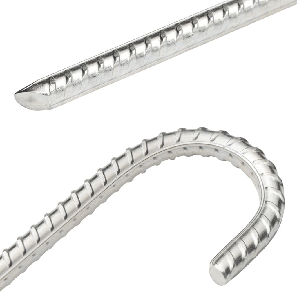 vidaXL Πασσαλάκια Σκηνής 6 τεμ. 37 εκ. Ø10 χιλ. Γαλβανισμένο Ατσάλι