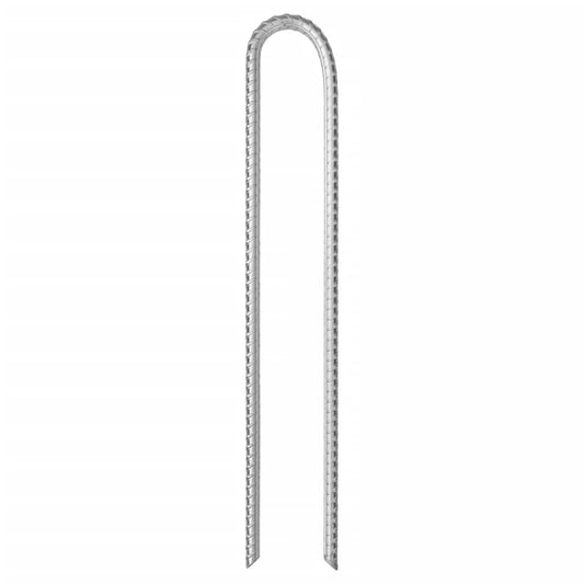 vidaXL Πασσαλάκια Σκηνής Σχήμα U 12τεμ. 37 εκ. Ø10 χιλ. Γαλβαν. Ατσάλι