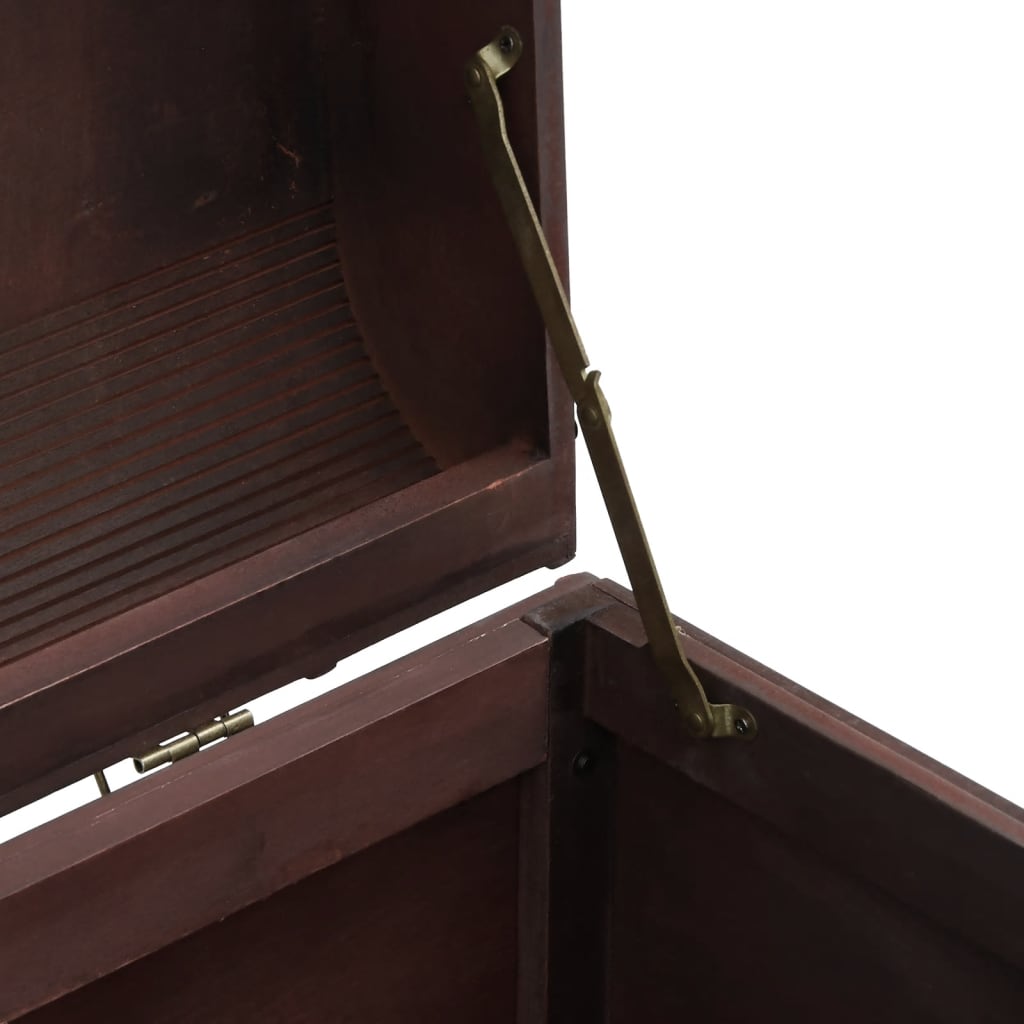 vidaXL Σεντούκι με Μάνταλα Σκούρο Καφέ 79,5x39,5x39,5 εκ. Κόντρα Πλακέ