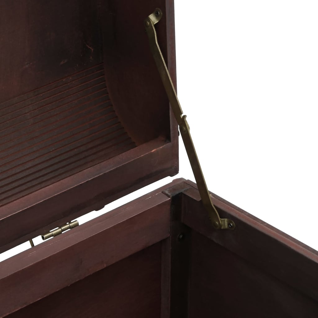 vidaXL Σεντούκι με Μάνταλα Σκούρο Καφέ 90x50x39,5 εκ. Κόντρα Πλακέ