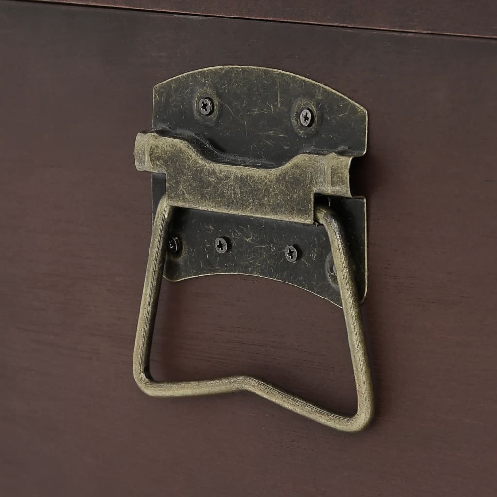 vidaXL Σεντούκι με Μάνταλα Σκούρο Καφέ 110x50x39,5 εκ. Κόντρα Πλακέ