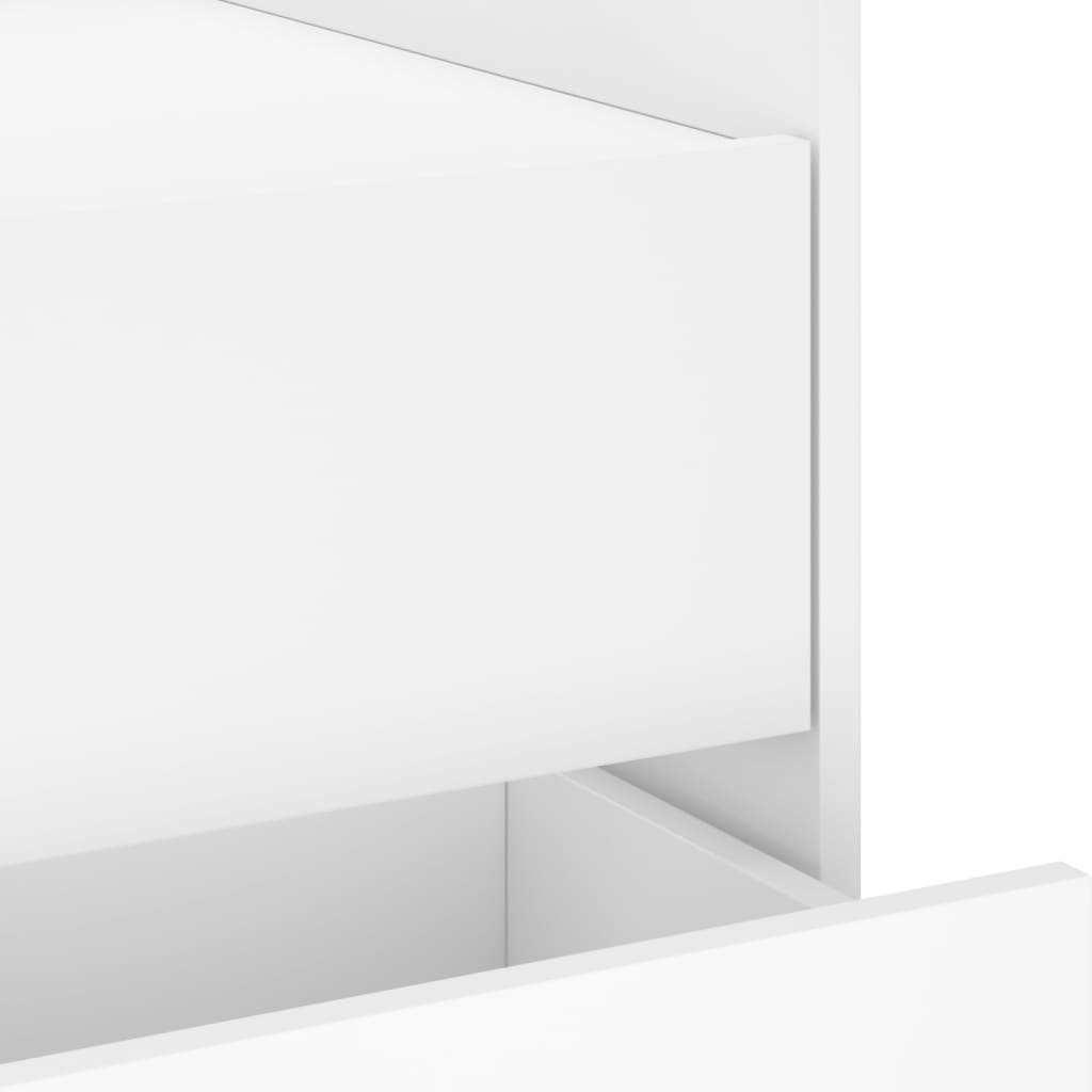 vidaXL Κομοδίνο Λευκό 45x50x50 εκ. από Επεξεργασμένο Ξύλο