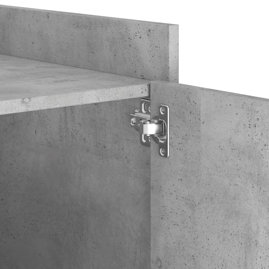 vidaXL Κομοδίνο Γκρι Σκυροδ. 45x50x50 εκ. από Επεξεργασμένο Ξύλο