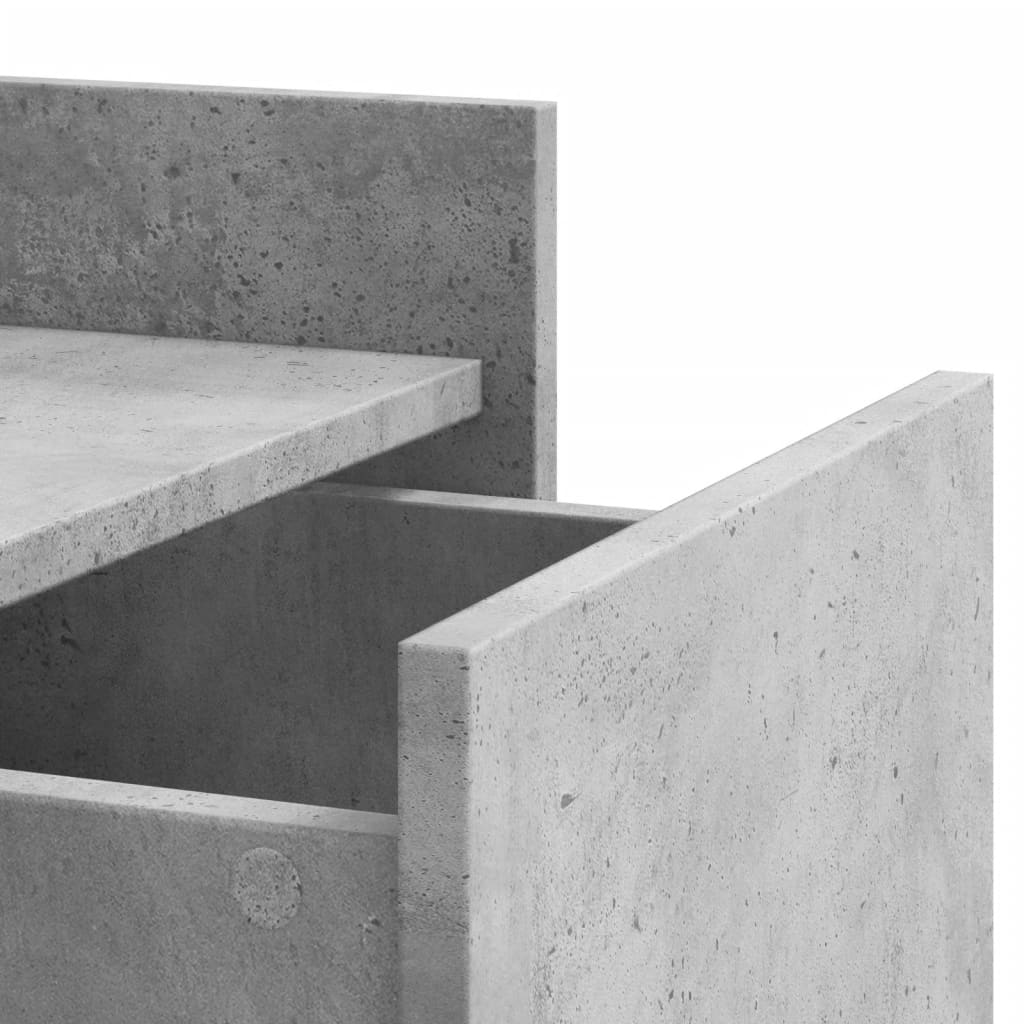 vidaXL Κομοδίνο Γκρι Σκυροδέματος 45x50x65 εκ. από Επεξεργασμένο Ξύλο