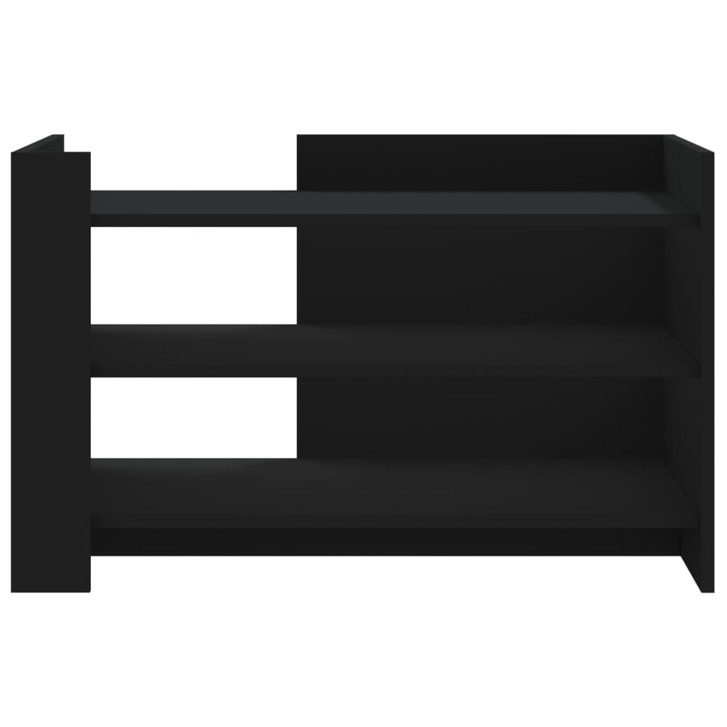 vidaXL Τραπεζάκι Σαλονιού Μαύρο 80x50x50 εκ. Επεξεργασμένο Ξύλο