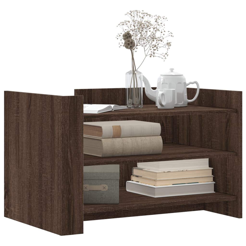 vidaXL Τραπεζάκι Σαλονιού Καφέ Δρυς 80x50x50 εκ. Επεξεργασμένο Ξύλο