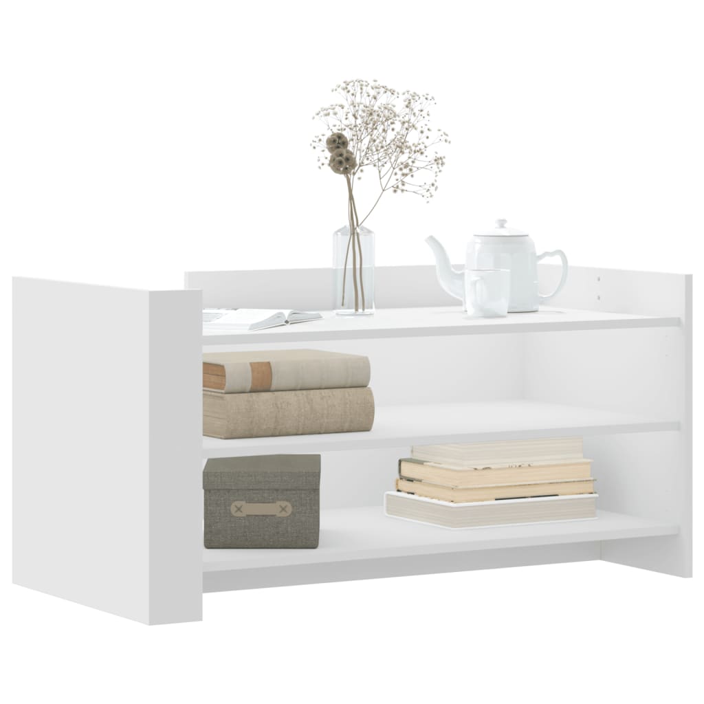 vidaXL Τραπεζάκι Σαλονιού Λευκό 100x50x50 εκ. Επεξεργασμένο Ξύλο