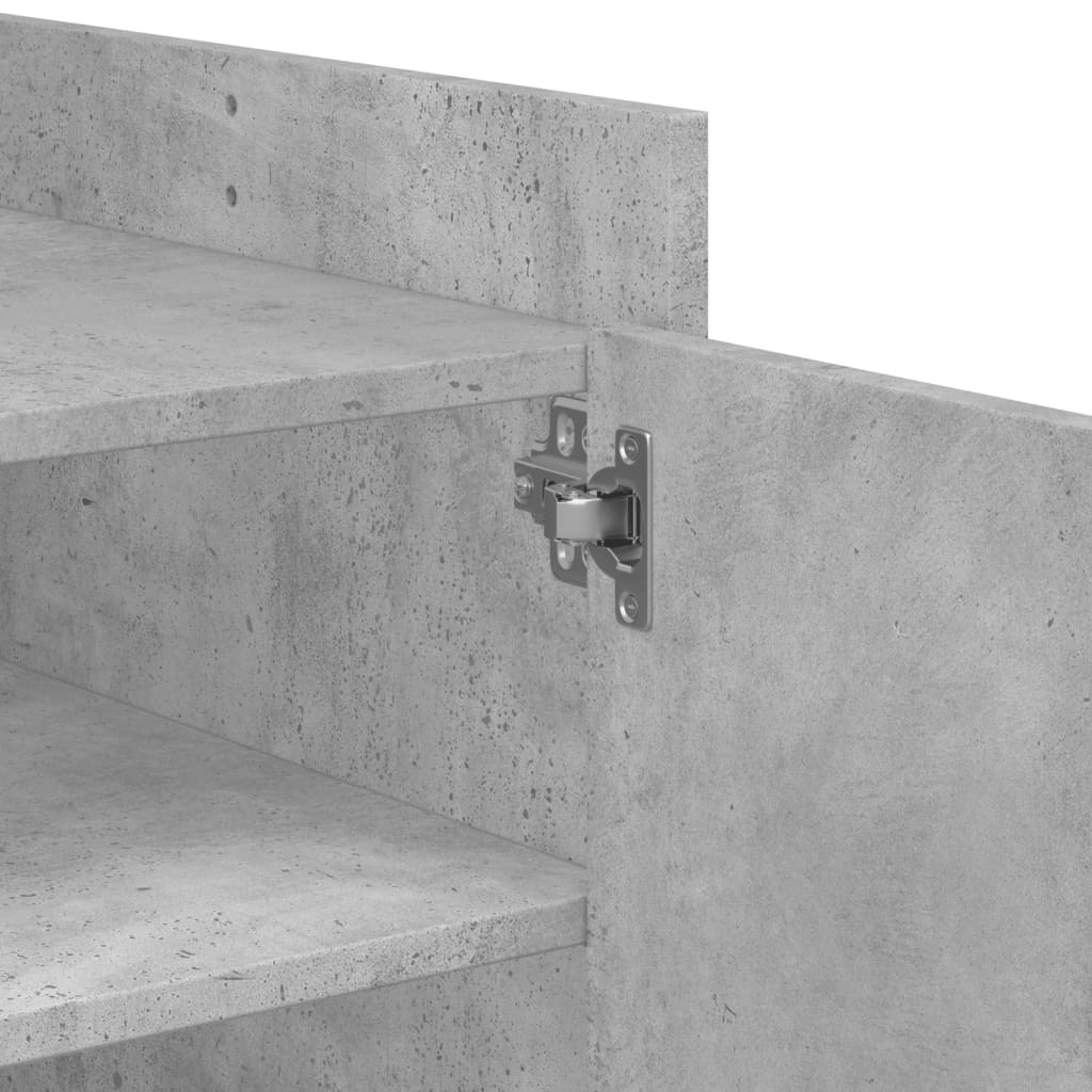 vidaXL Τραπεζάκι Σαλονιού Γκρι Σκυροδ. 80x50x50 εκ. Επεξεργ. Ξύλο