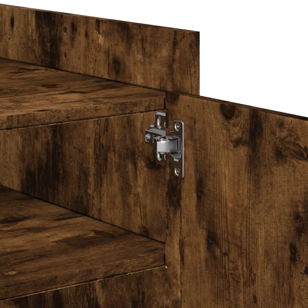 vidaXL Τραπεζάκι Σαλονιού Καπνιστή Δρυς 80x50x50 εκ. Επεξεργ. Ξύλο