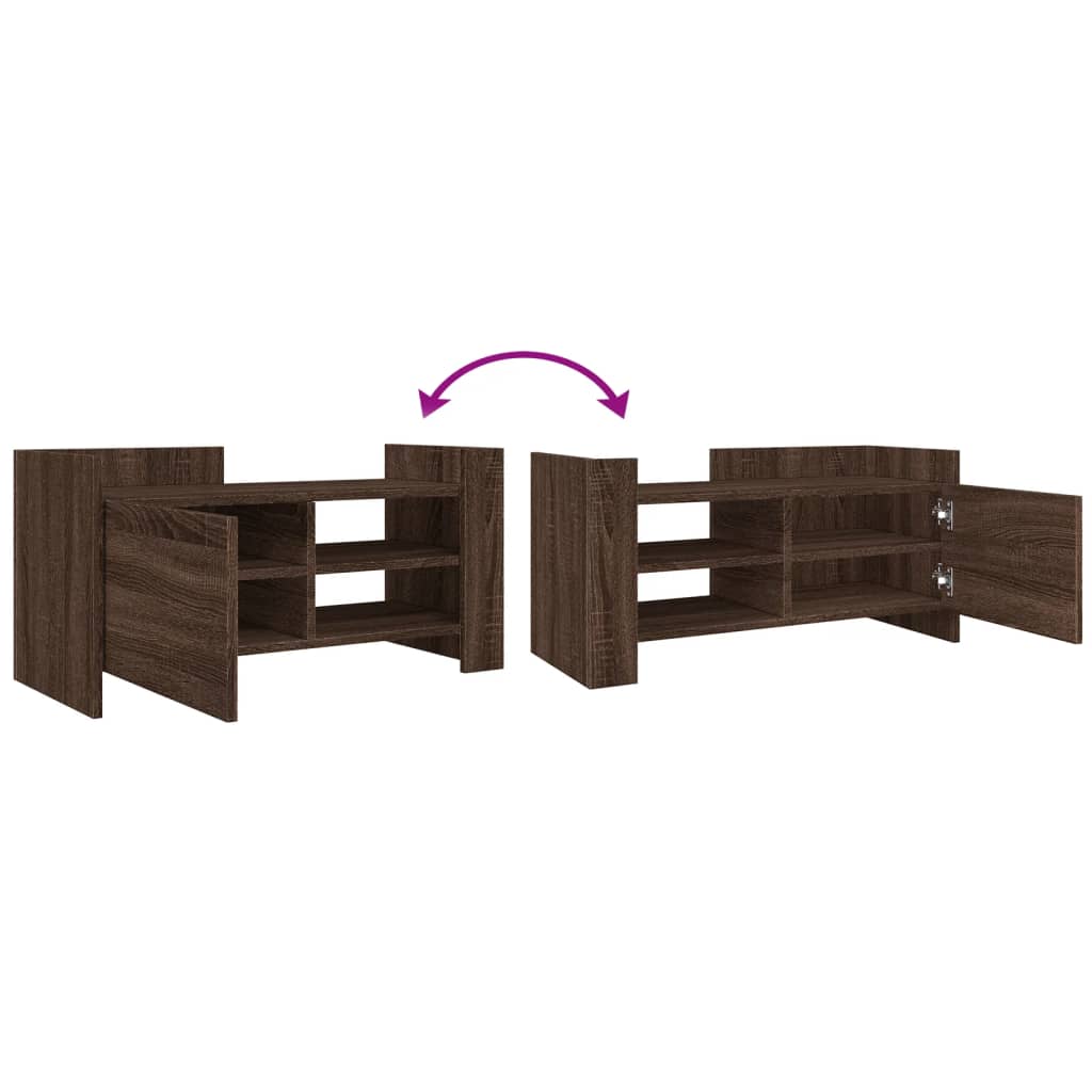 vidaXL Έπιπλο Τηλεόρασης Καφέ Δρυς 80x35x40 εκ. από Επεξεργ. Ξύλο